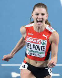 Quelques jours avant de quitter la suisse en direction de torun, en pologne, où elle prendra part au 60 m des championnats d'europe en salle (dimanche à 10h20, 12h40 et 18h45 pour la finale). Munich 2022 Ajla Del Ponte European Indoor Champion 600m Facebook
