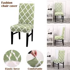 Do not use chlorine or bleach.tumble dry on low heat or lay to air dry. Dining Chair Slipcovers Set Of 4 Spandex Dining Chair Covers Geometric Printing Removable Stretchable Banquet Kitchen Dining Room Chair Seat Covers Protector For Living Room Home Patio Dark Green Ruili Inc Dining
