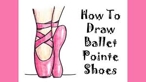 How To Draw Ballet Pointe Shoes For Kids Step By Step Tutorial Youtube I finally got brown pointe shoes, a clearly stoked robinson said in the video, which has been viewed 1.4 million times. how to draw ballet pointe shoes for kids step by step tutorial