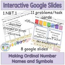 Interactive Google Slides Making Ordinal Number Names And Symbols 1 Nbt 1 Interactive Math Interactive Google Slides Math