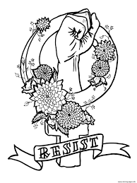 See more ideas about coloring pages, coloring books, adult coloring pages. Resist Girl Power By Kat Kissick Coloring Pages Printable