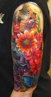 Jan 01, 2019 · flower watercolor tattoo flowers are one of the most exquisite creations of nature and we always get amazed seeing their beauty, they are colorful, adorable and delicate. Watercolor Floral Half Sleeve Floral Tattoo Sleeve Tattoo Themes Tattoos