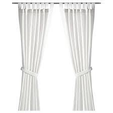 Lenda Curtains With Tie Backs 1 Pair Bleached White 55x98 Ikea Lenda Curtains Curtains With Blinds Ikea Curtains