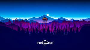 Firewatch Digital Wallpaper Purple And Blue Mountains Illustration Firewatch Video Games Forest Natu Sunset Artwork Digital Wallpaper Desktop Wallpaper Art
