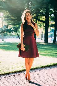 Dress The Kelly King Collective Shoes J Crew Would Also Look Great With These Clutch Burberry Burgundy Skater Dress Classy Dress Style