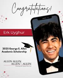 Join us in congratulating 2025 George E. Allen Academic Scholarship  recipients, Erk Uyghur, Evan Copening, and Kaleb Calhoun! 🎓 Erk will  attend the University of Pennsylvania this fall, where he plans to