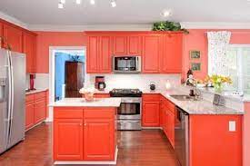 Bright orange kitchen walls with dark stained cabinets paint it. 20 Orange Kitchen Ideas Photos Home Stratosphere