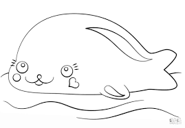 Printable kawaii animals coloring page. Get This Kawaii Sea Animals Coloring Pages
