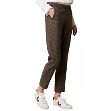 Le pantalon noir est aussi chic au bureau qu'en soirée. Chino Elastique Imprime Paolo Noir Marron Femmes Hartford Aspb615 01 Happy Dressing