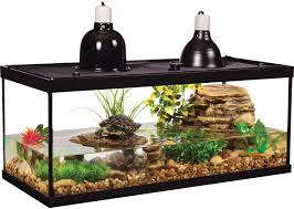 Amazon Com Tetra Aquatic Turtle Deluxe Kit 20 Gallons Aquarium With Filter And Heating Lamps 30 In Nv33230 Pet Supplies