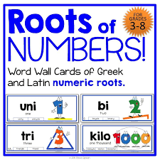 Greek And Latin Roots Word Wall For Numeric Roots Word Wall Cards Word Wall Everyday Math