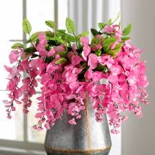 Realistic artificial potted flowers plants in pot outdoor home garden decor. Outdoor Artificial Flowers Wayfair