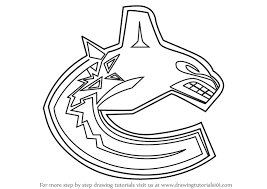 The vancouver canucks logo is one of the nhl logos and is an example of the sports industry logo from canada. Step By Step How To Draw Vancouver Canucks Logo Drawingtutorials101 Com