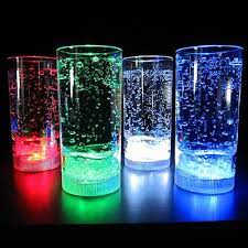 light up tumbler glasses single color selections bottle display led party lights light up