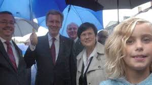 Wulff und Botschafter im Eiltempo durch Weimar geführt