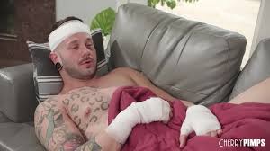 McKenzie Lee checks on her injured stepson, Johnny Hill. He has been  hearing her fuck his dad all night long! He asks her to jerk him off but  ends up with a