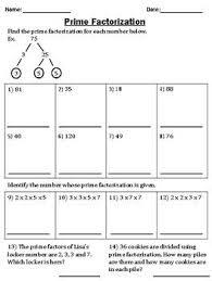 Prime Factorization Worksheets In 2020 Prime Factorization Worksheet Prime Factorization Math Problem Solving