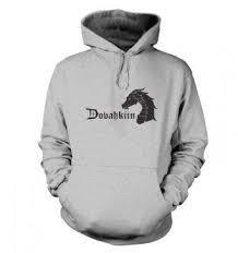 Amazon Com Something Geeky Pp Dovahkiin Hoodie Inspired By Skyrim Clothing Hoodies Geek Hoodies Geeky Clothes