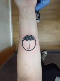 Just here to repost your incredible umbrella academy fan art #umbrellaacademy. My First Tattoo Umbrella Academy Logo Done By Ryan At Rock N Willy S Tattoo In Stroudsburg Pa Tattoos