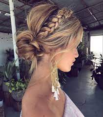 50 Fabulous Braided Updo Hairstyle Women Ideas Fashionssories Com Medium Length Hair Styles Hair Styles Wedding Hair And Makeup