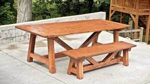 How To Build A Farmhouse Table And Benches For 250 Woodworking Diy Crafted Wo Build A Farmhouse Table Diy Farmhouse Table Plans Farmhouse Table With Bench