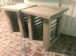 Farmhouse Style End Tables Tin Accent End Tables Gray Rustic Side Tables Handmade Wooden Rustic End Ta Rustic End Tables Rustic Side Table Wooden Side Table