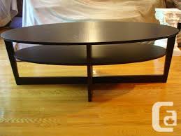 Clearly it looks nothing like my inspiration tables. Ikea Vejmon Oval Black Coffee Table 55 X 26 X 18 5 Hard To Find For Sale In Etobicoke Ontario Classifieds Canadianlisted Com