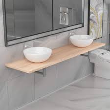 This is our range of bath seats. Vidaxl Three Piece Bathroom Furniture Set Ceramic Oak House Of Isabella Uk Reviews On Judge Me