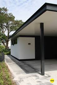 Modern Tuinhuis Stucwerk Garage Carport Architectuur Www Renescholtenarchitectuur Nl Abris De Jardin Design Amenagement Exterieur Entree Moderne