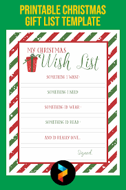 This simple christmas wish list template is meant to keep us from overdoing it with lil ones and limit it to 4 presents. 6 Best Free Printable Christmas Gift List Template Printablee Com