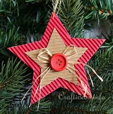 Corrugated Cardboard Christmas Star Ornament 3 Diy Christmas Ornaments Christmas Crafts Christmas Ornaments