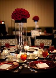 Gorgeous Centerpiece For Black White And Red Wedding Red Centerpieces Red Roses Centerpieces Wedding Centerpieces