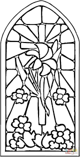 Stained Glass Window Coloring Page Free Printable Coloring Pages Glass Art Pictures Stained Glass Quilt Stain Glass Cross