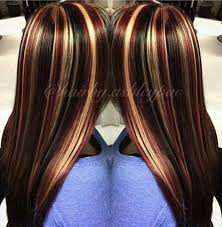 The fact that the tones are similar makes this a soft and splendid blend that won't come off as flashy but rather as sunkissed. Black Hair With Chunky Red And Blonde Highlights In 2020 Hair Color For Black Hair Blonde Hair With Highlights Blonde Highlights