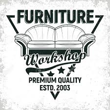 Vintage Furniture Workshop Logo Designs Workshop Grange Print Stamps Furniture Repair Shop Creative Typography Emblems Vector Ad Designs Gra