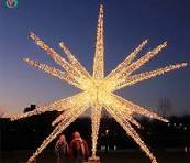 Outdoor 3D Large North Star Motif LED Lights Christmas Decorations