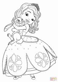 Sofia The First Coloring Book Inspirational Sofia And Clover Coloring Page Cartoon Coloring Pages Princess Coloring Pages Mermaid Coloring Pages