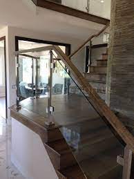 Glass Balusters For Railings Single Stainless Steel Glass Railing Stairs Indoor Stair Railing Glass Railing Stairs Staircase Design