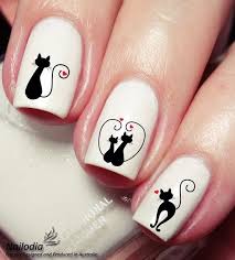 Lovely Valentines Day Nail Art Designs Valentine Nail Art Cat Nail Art Cat Nail Designs