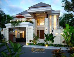 Dilengkapi dengan fasilitas kolam renang. Desain Rumah Villa Bali 2 Lantai Bapak Rivan Di Nusa Dua Bali