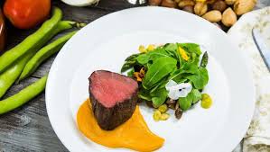 French pistou sauce (fresh basil, garlic, and olive oil sauce) kalyn's kitchen. Roasted Beef Tenderloin With Vegetables And Romesco Sauce Good Steak Recipes Beef Beef Dishes