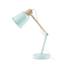 Lampe De Bureau En Metal Vert Et Hevea Lampe De Bureau Bureau Metal Et Lampe De Bureau Enfant