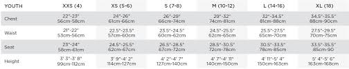 Particular Bauer Clothing Size Chart Youth Pant Size Chart