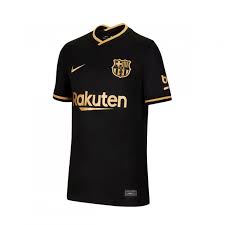 Fc barcelona soccer jersey messi 10 official licensed youth barca navy football. Jersey Nike Fc Barcelona Stadium 2020 2021 Away Black Metallic Gold Futbol Emotion