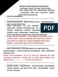Teks pengawas semasa mengendalikan perhimpunan rasmi sekolah. Ucapan Guru Kaunseling Di Perhimpunan Ucapanku