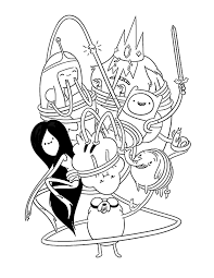 This adventure takes place after the events of the skybound seaon, which concluded with jay making a wish that prevented nadakhan's escape and returned everyone to the moment in time prior to it. Cartoon Network Adventure Time With Finn And Jake Coloring Pages