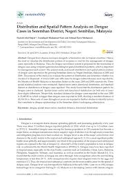 Pdf Distribution And Spatial Pattern Analysis On Dengue Cases In Seremban District Negeri Sembilan Malaysia
