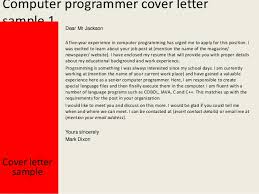 Computer Programmer Cover Letter