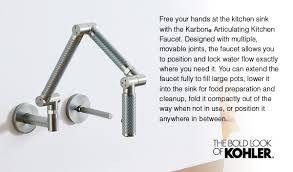 articulating wall mount kitchen faucet