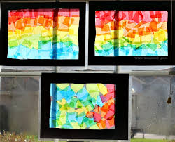 We used duck® brand clear laminate for this project. Tissue Paper Rainbow Collages Where Imagination Grows